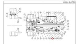 TURRET: GLS SERIES: GLS-1500 SERIES PIN FOR POWER TURRET DRIVE
