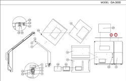 COVER: GA-3600L: DOOR COVER BOARD SET