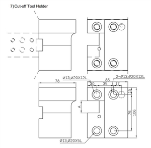 CUT OFF TOOL HOLDER