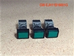 ELECTRICAL: CONTROL PANEL: PUSH BUTTON COVER GREEN (W/ LED) (AH 165-TF)(SET OF 3)