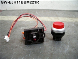 RED FEED HOLD BUTTON (W/LED)(ROUND)