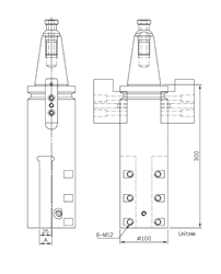 1" I.D. BORING  BAR TOOL HOLDER (L300MM) FOR GV-1 SERIES